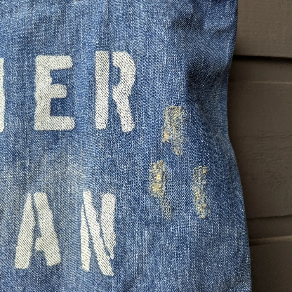 American Eagle Outfitters Distressed Denim Tote Y2K Retro 90s